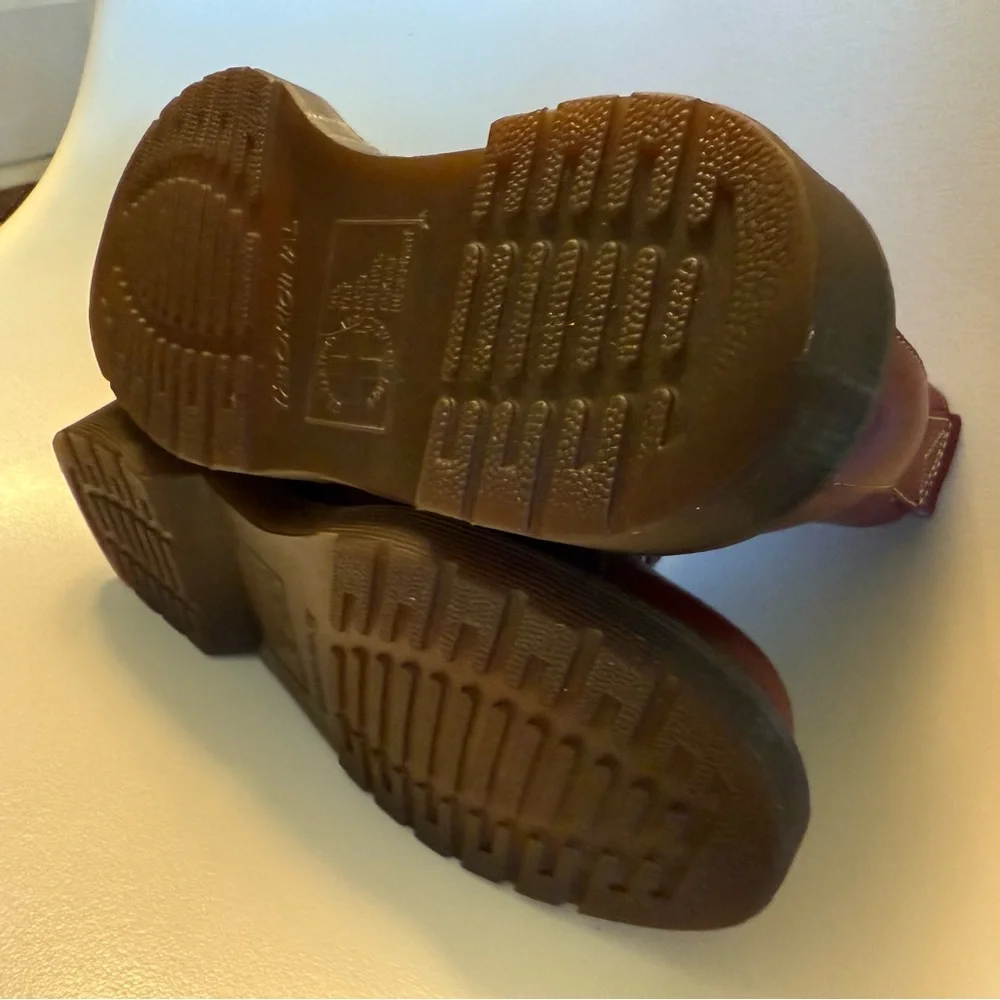 Dr. Martens Burgundy Oxblood Church Vintage Vtg Leather Boots Size 5 UK 3 - Picture 6 of 11